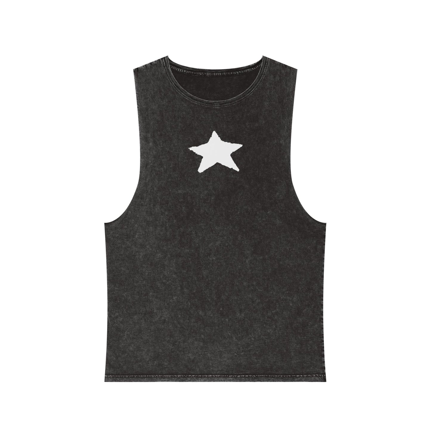 Unisex Stonewash Star Tank Top - Casual Vintage Style for Every Occasion