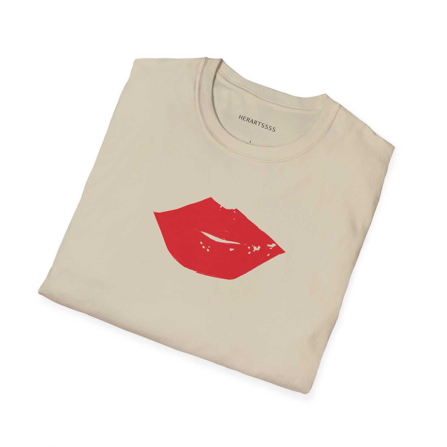 Kiss Mark Unisex Softstyle T-Shirt — 100% Ring-Spun Cotton | HERARTSSSS