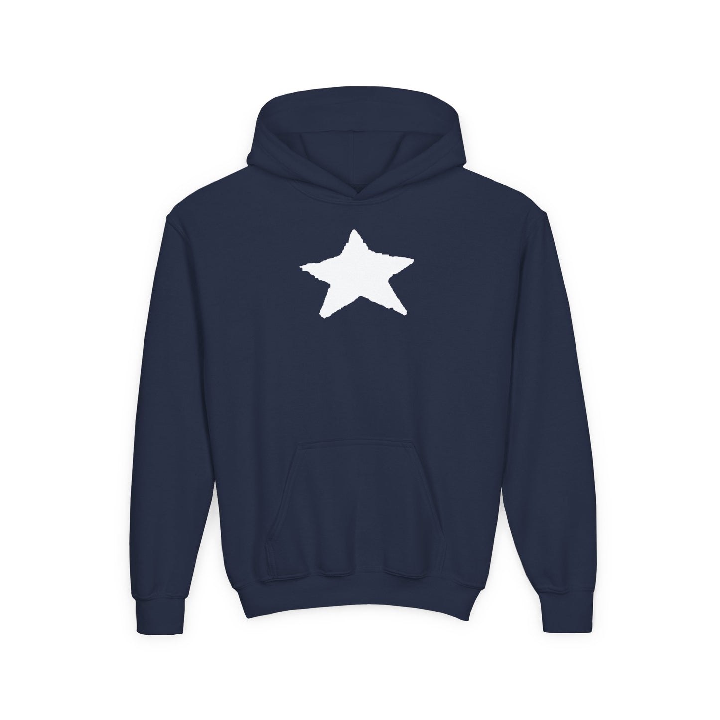 Star Youth Heavy Blend Hooded Sweatshirt — Kids Cozy Kangaroo Pocket