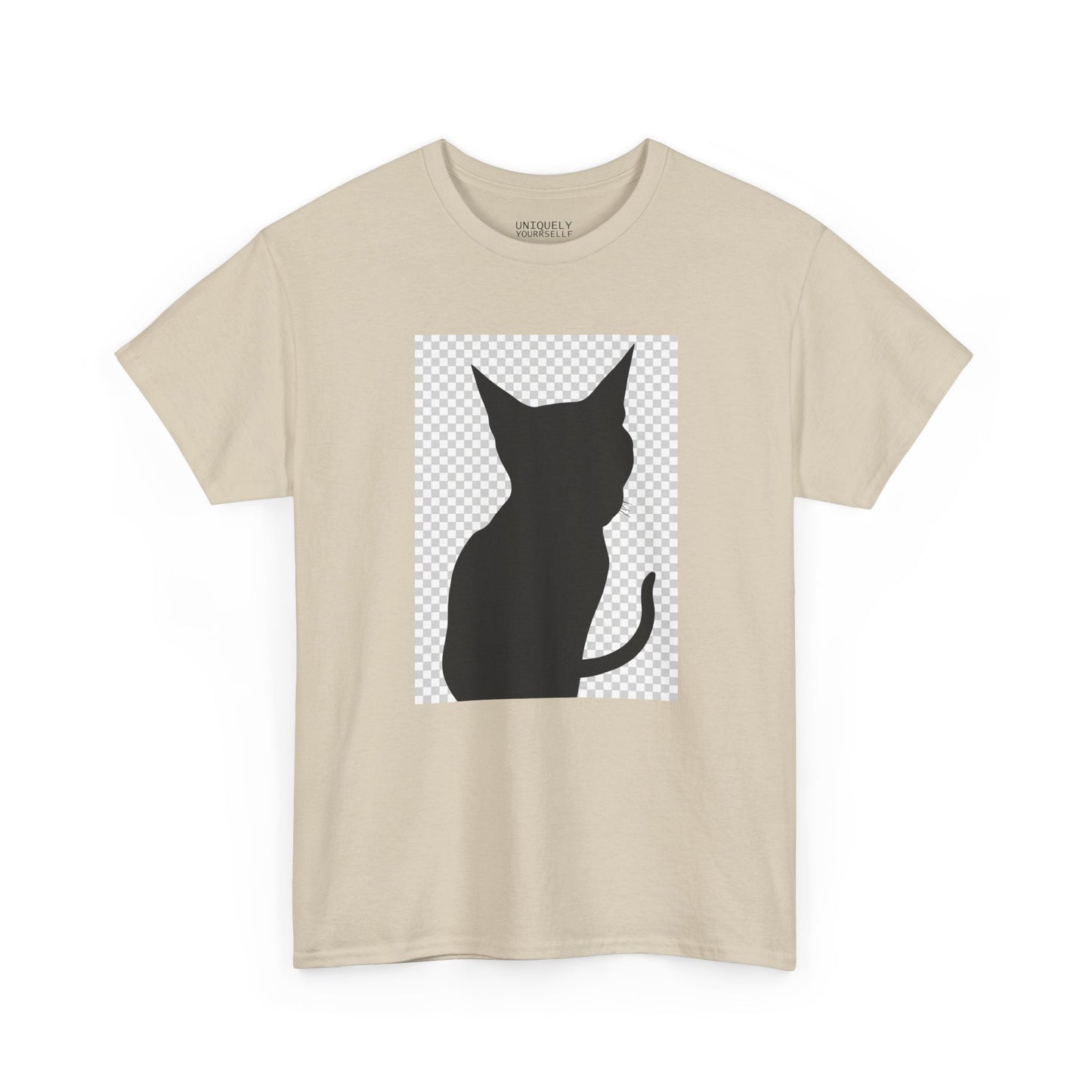 Cat Silhouette Unisex Tee — Heavy Cotton Graphic Shirt for Cat Lovers | UNIQUELY YOURRSELLF ®