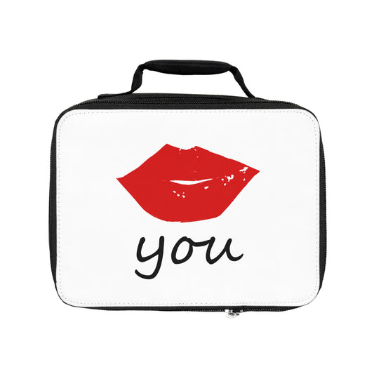 Lips Kiss You Lunch Bag — Insulated, Fully Lined, Playful Lip Design