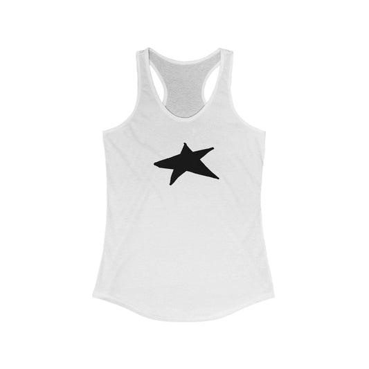 Black Star Women's Racerback Tank Top - Perfect for Casual Outings & Workouts