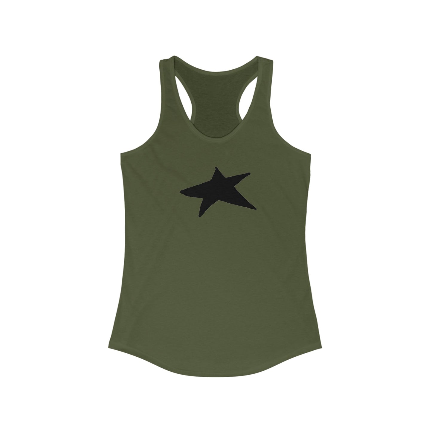 Black Star Women's Racerback Tank Top - Perfect for Casual Outings & Workouts