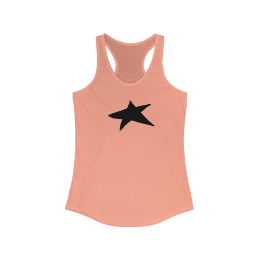 Black Star Women's Racerback Tank Top - Perfect for Casual Outings & Workouts