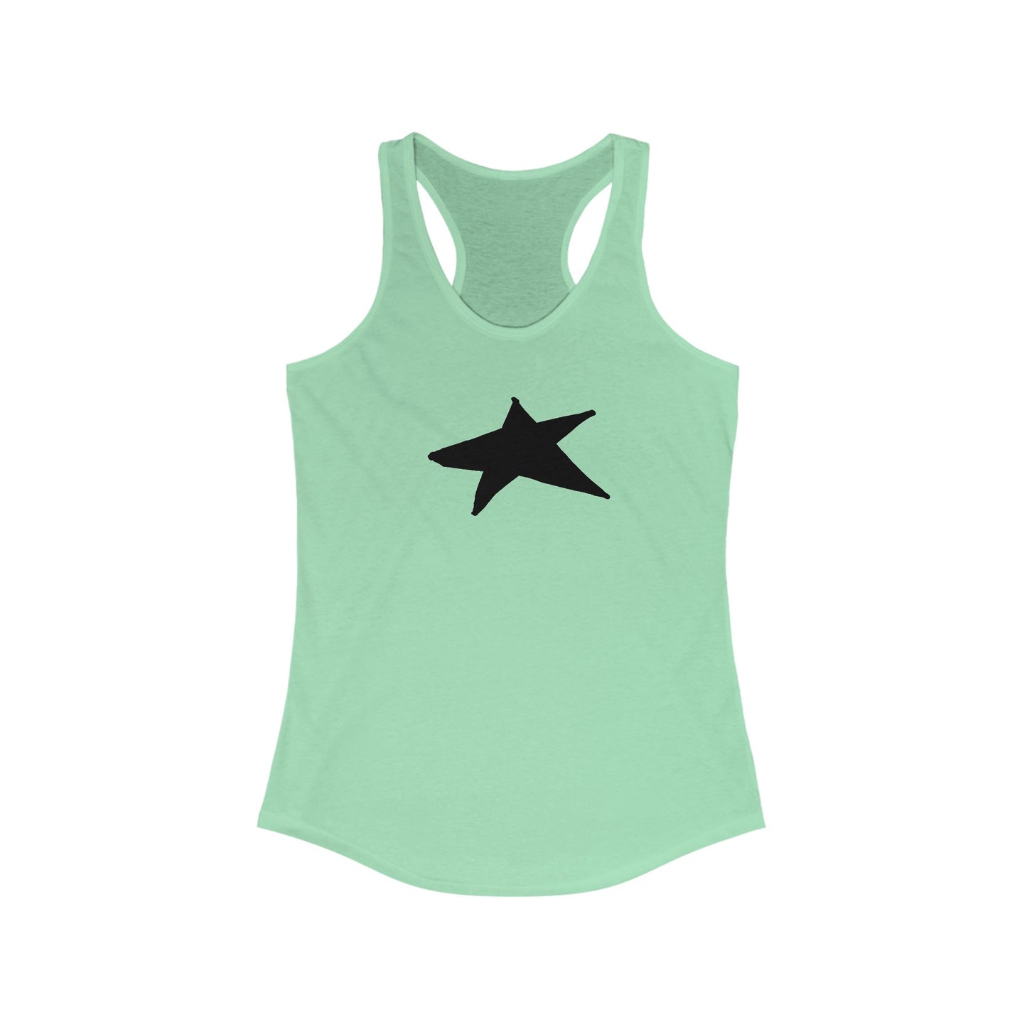 Black Star Women's Racerback Tank Top - Perfect for Casual Outings & Workouts