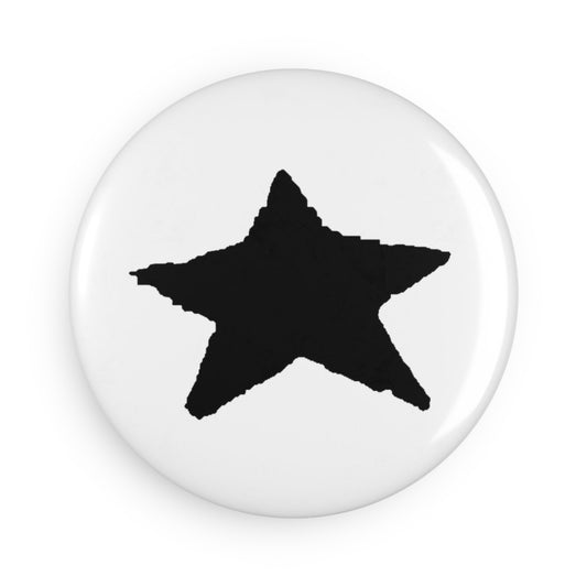 Star Button Magnet — 2.25" Round Mylar-Covered Fridge Magnet (1 or 10 Pack)