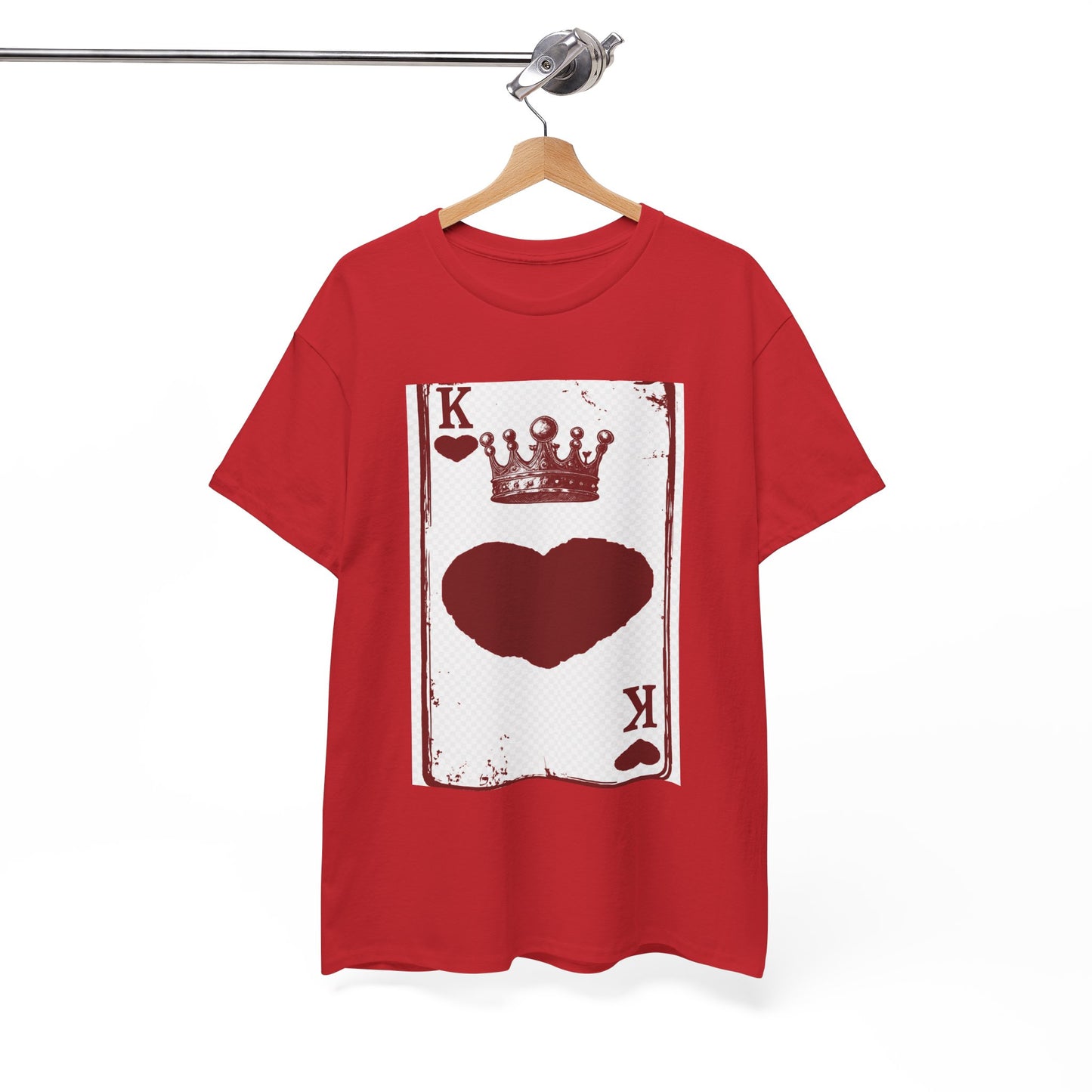 King of Hearts — Unisex Heavy Cotton Tee (Playing Card Graphic)