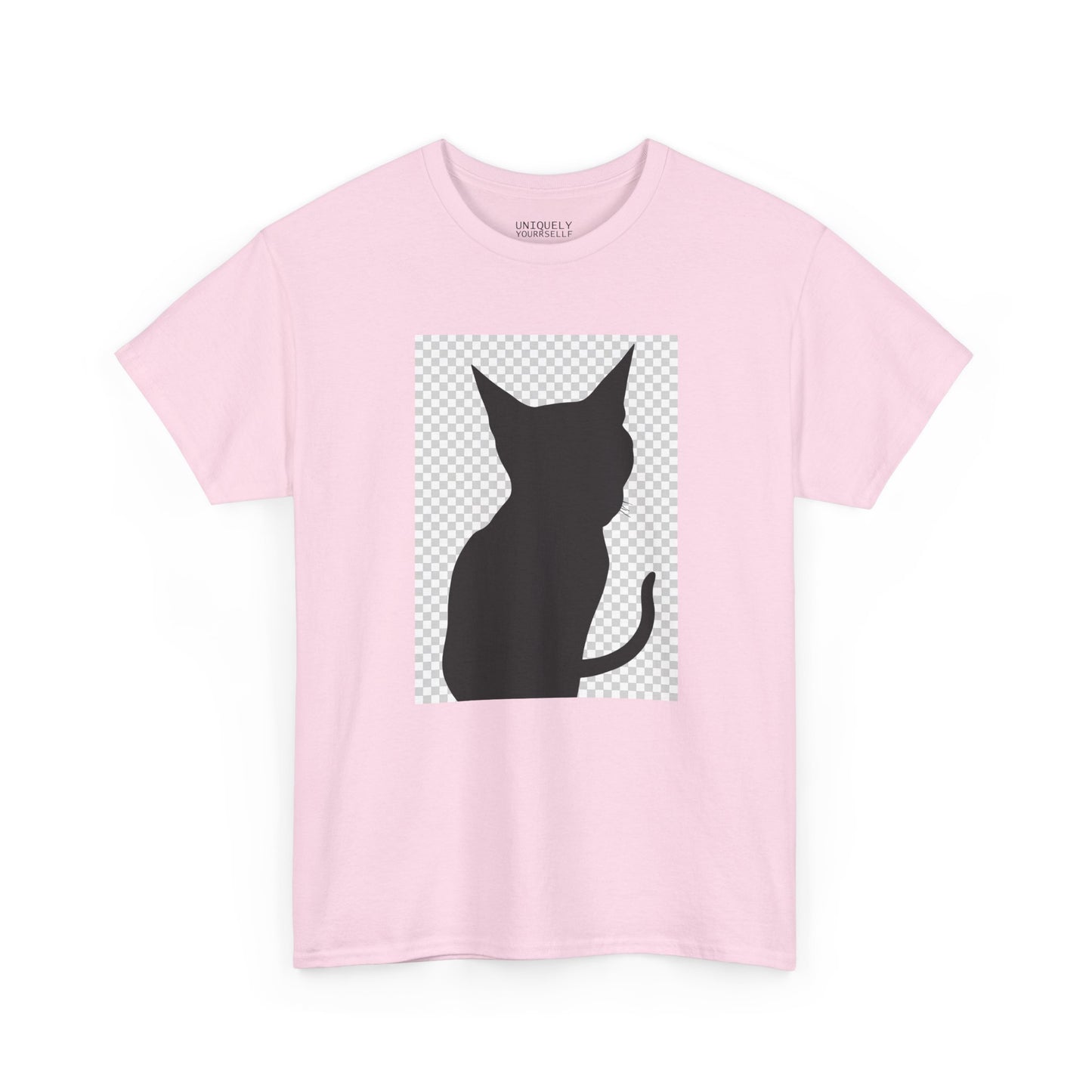 Cat Silhouette Unisex Tee — Heavy Cotton Graphic Shirt for Cat Lovers | UNIQUELY YOURRSELLF ®