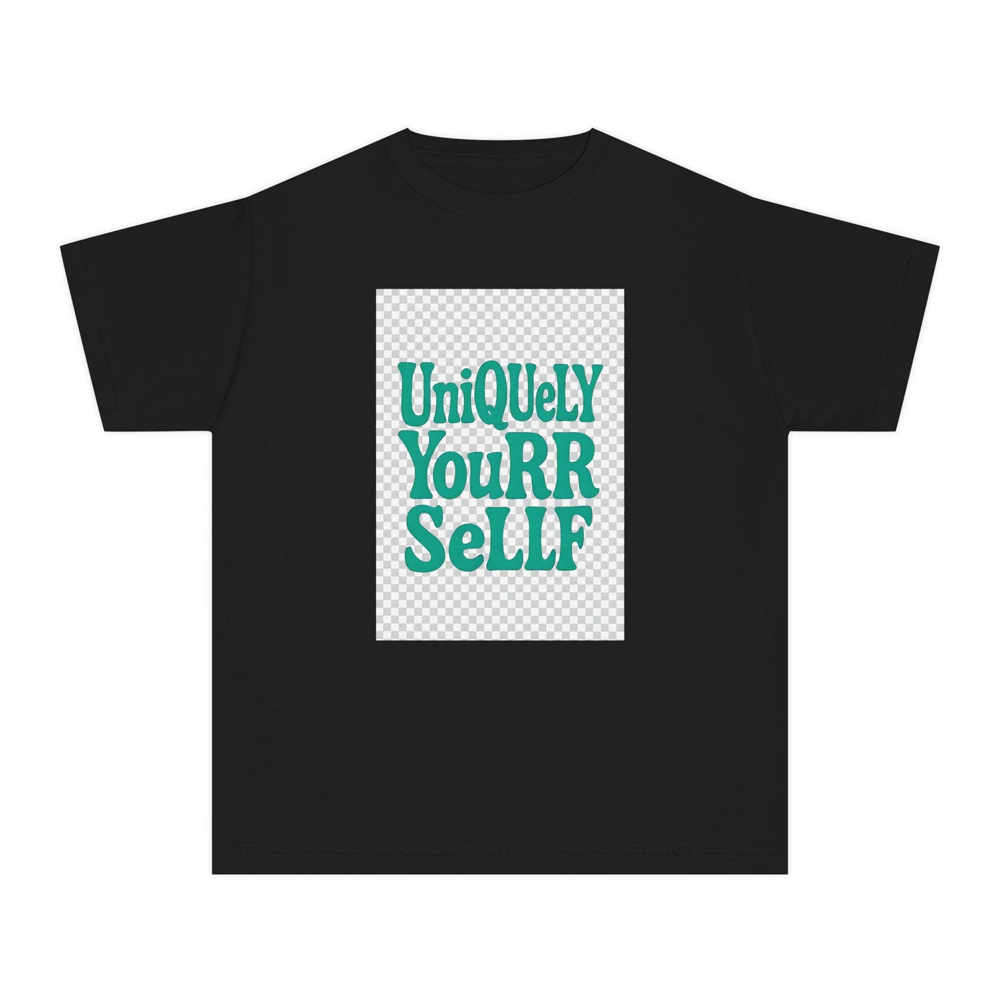 Uniquely You Youth Heavy Cotton Tee – Empowering Graphic Shirt for Kids, Affirmation Wear, Everyday Comfort | HERARTSSSS