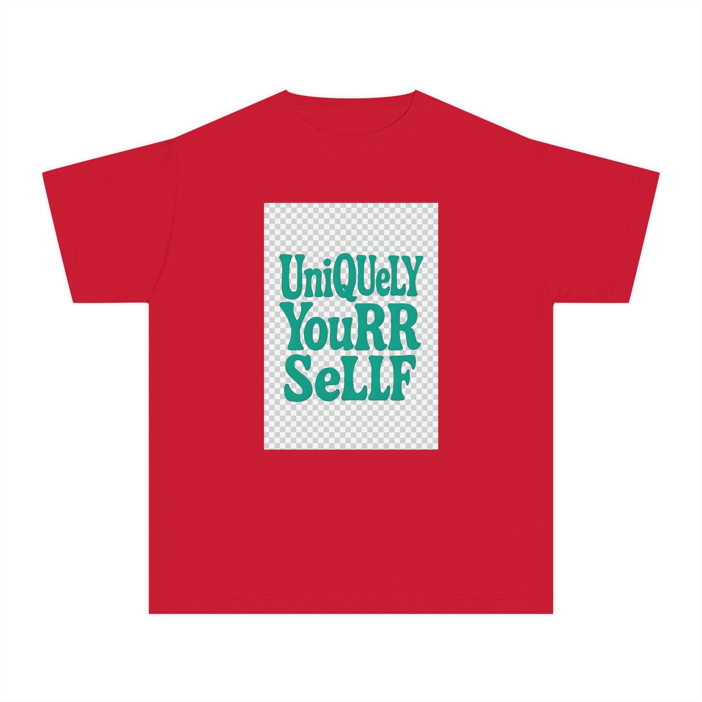 Uniquely You Youth Heavy Cotton Tee – Empowering Graphic Shirt for Kids, Affirmation Wear, Everyday Comfort | HERARTSSSS