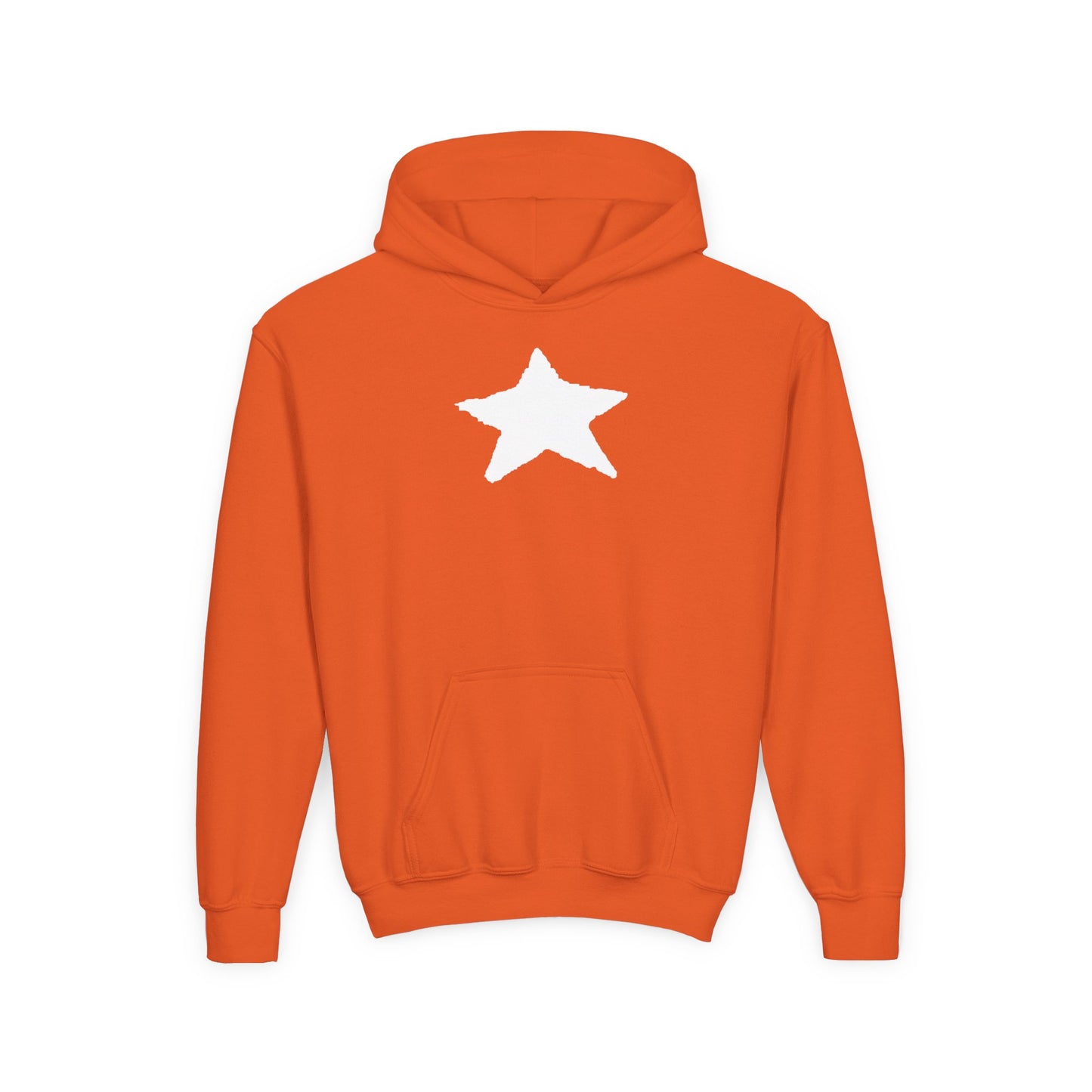 Star Youth Heavy Blend Hooded Sweatshirt — Kids Cozy Kangaroo Pocket