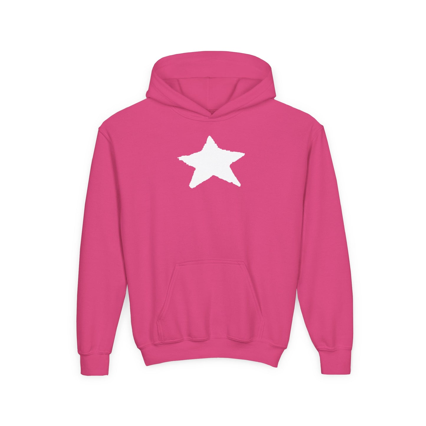 Star Youth Heavy Blend Hooded Sweatshirt — Kids Cozy Kangaroo Pocket