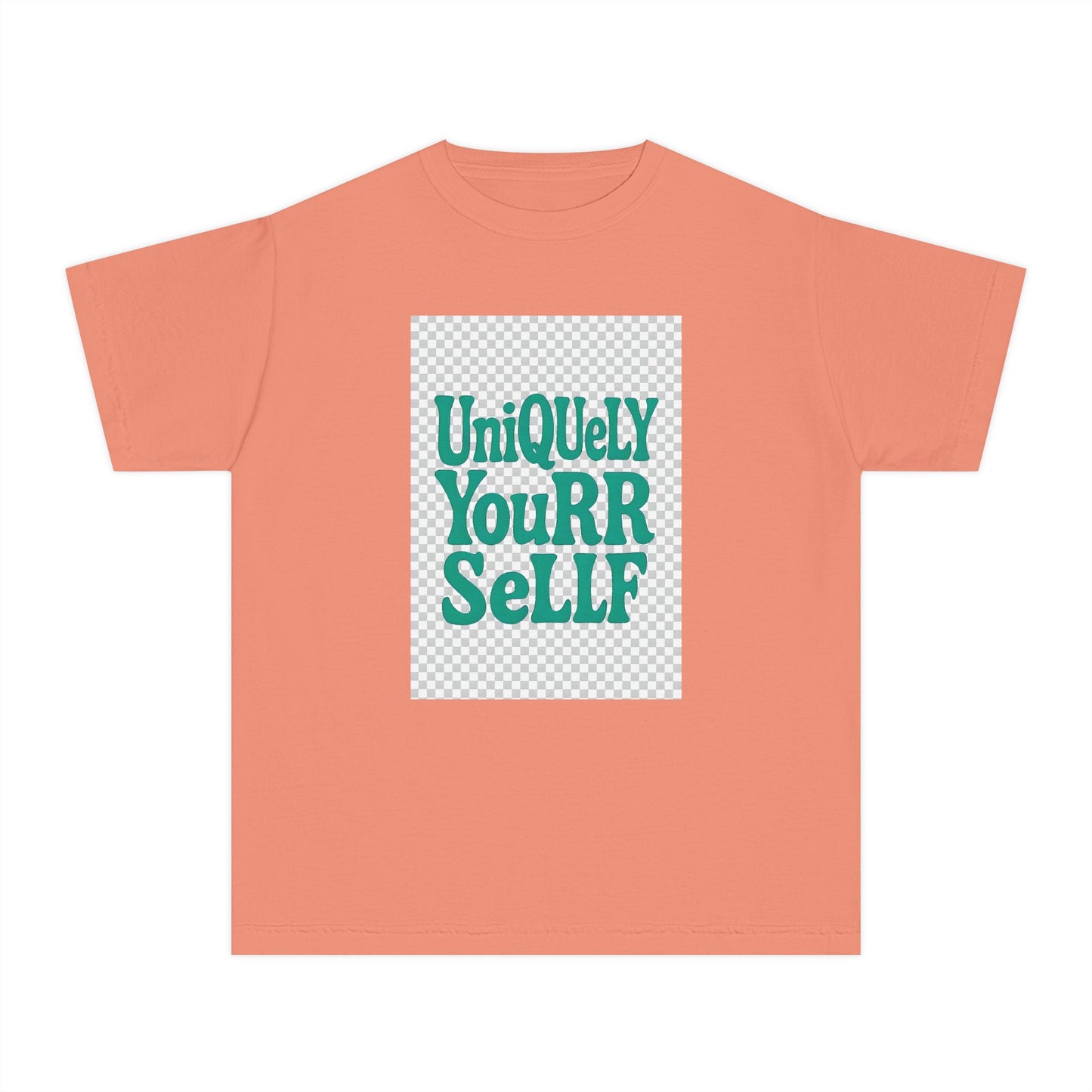 Uniquely You Youth Heavy Cotton Tee – Empowering Graphic Shirt for Kids, Affirmation Wear, Everyday Comfort | HERARTSSSS