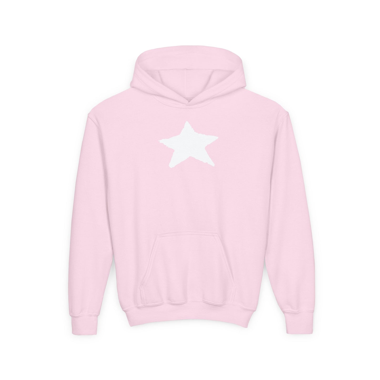 Star Youth Heavy Blend Hooded Sweatshirt — Kids Cozy Kangaroo Pocket