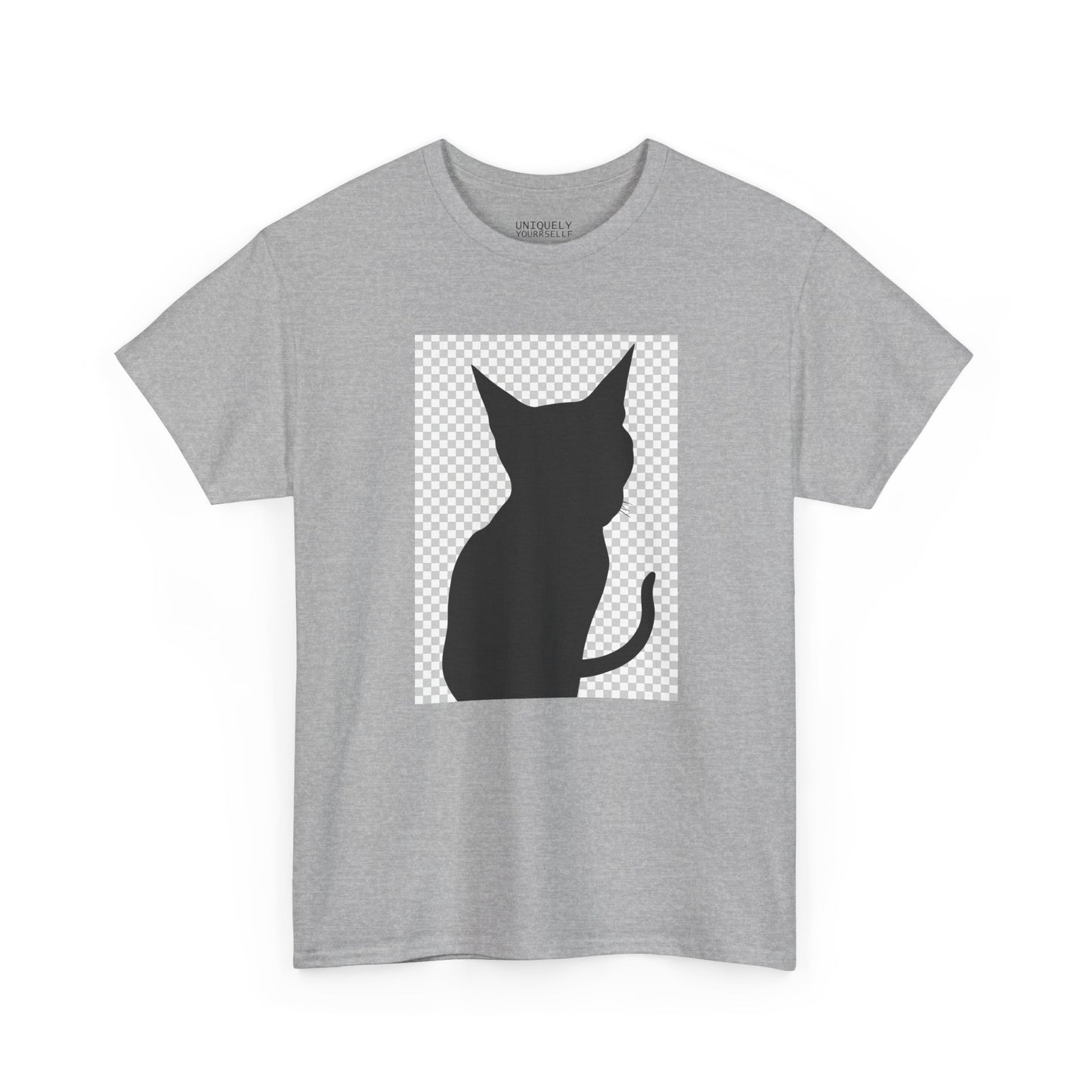 Cat Silhouette Unisex Tee — Heavy Cotton Graphic Shirt for Cat Lovers | UNIQUELY YOURRSELLF ®