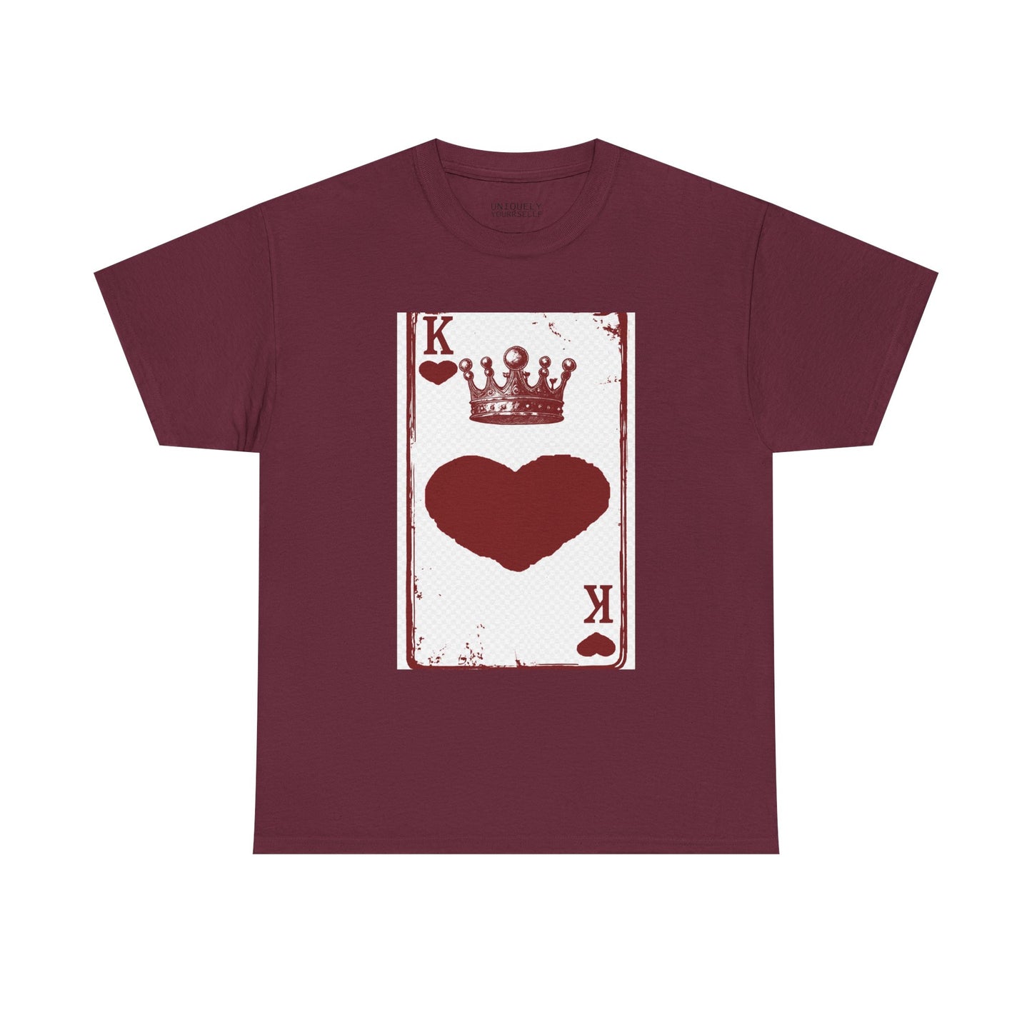 King of Hearts — Unisex Heavy Cotton Tee (Playing Card Graphic) | UNIQUELY YOURRSELLF