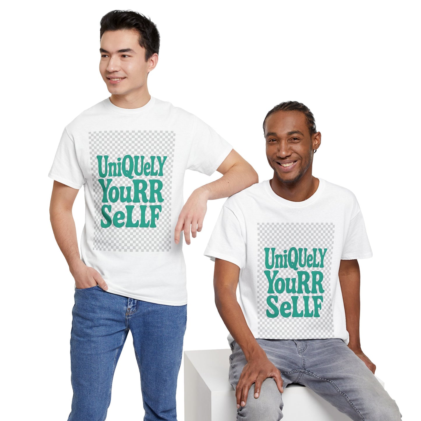 Uniquely Yourrsellf Unisex Heavy Cotton Tee – Empowerment Graphic Shirt, Everyday Comfort | UNIQUELY YOURRSELLF