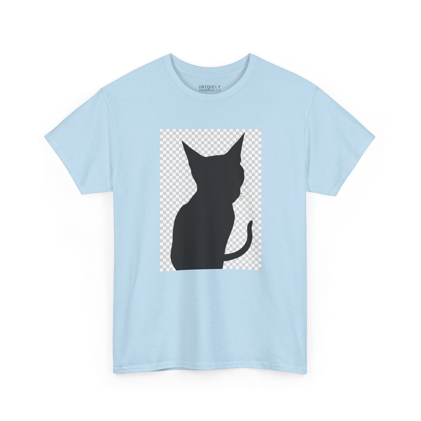 Cat Silhouette Unisex Tee — Heavy Cotton Graphic Shirt for Cat Lovers | UNIQUELY YOURRSELLF ®