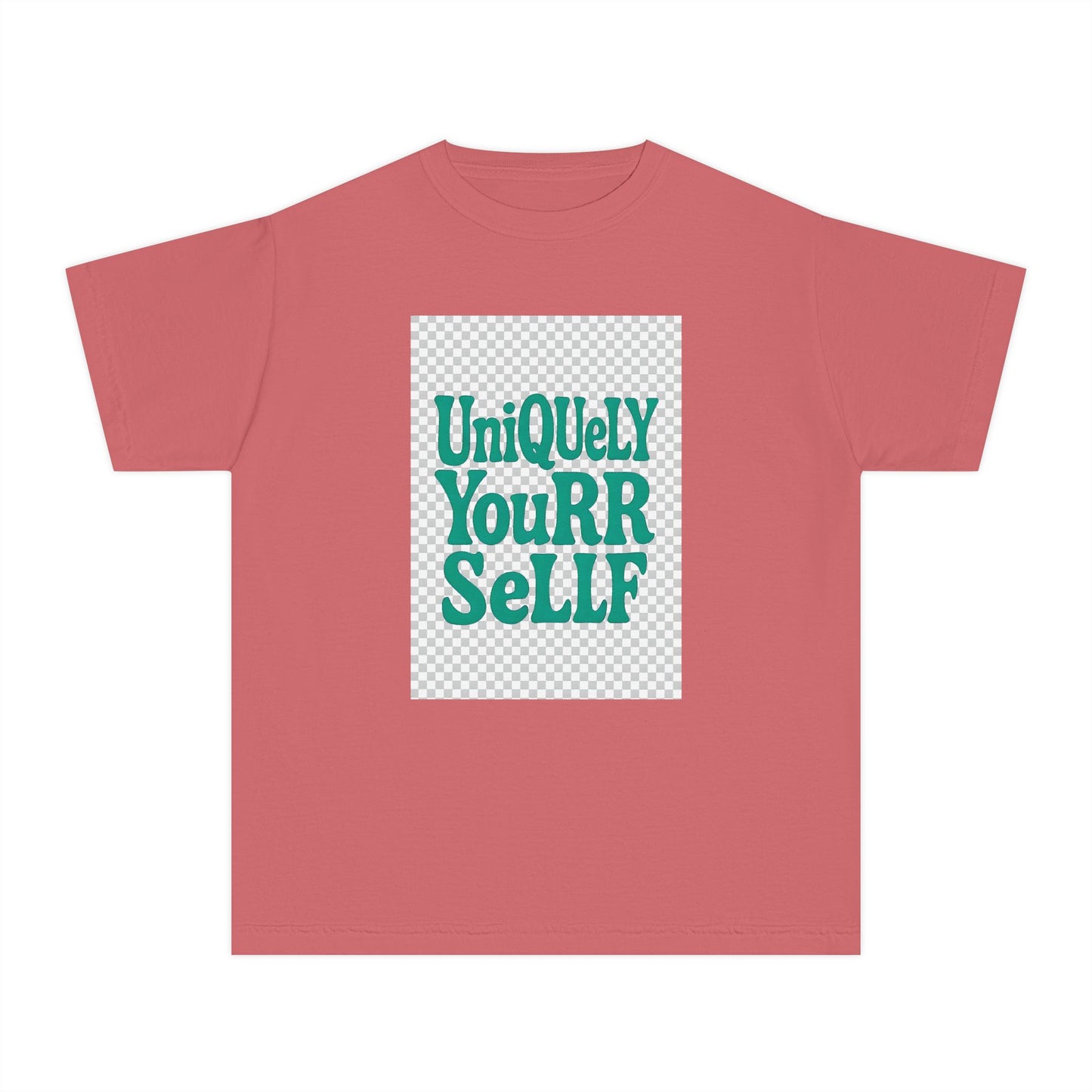 Uniquely You Youth Heavy Cotton Tee – Empowering Graphic Shirt for Kids, Affirmation Wear, Everyday Comfort | HERARTSSSS