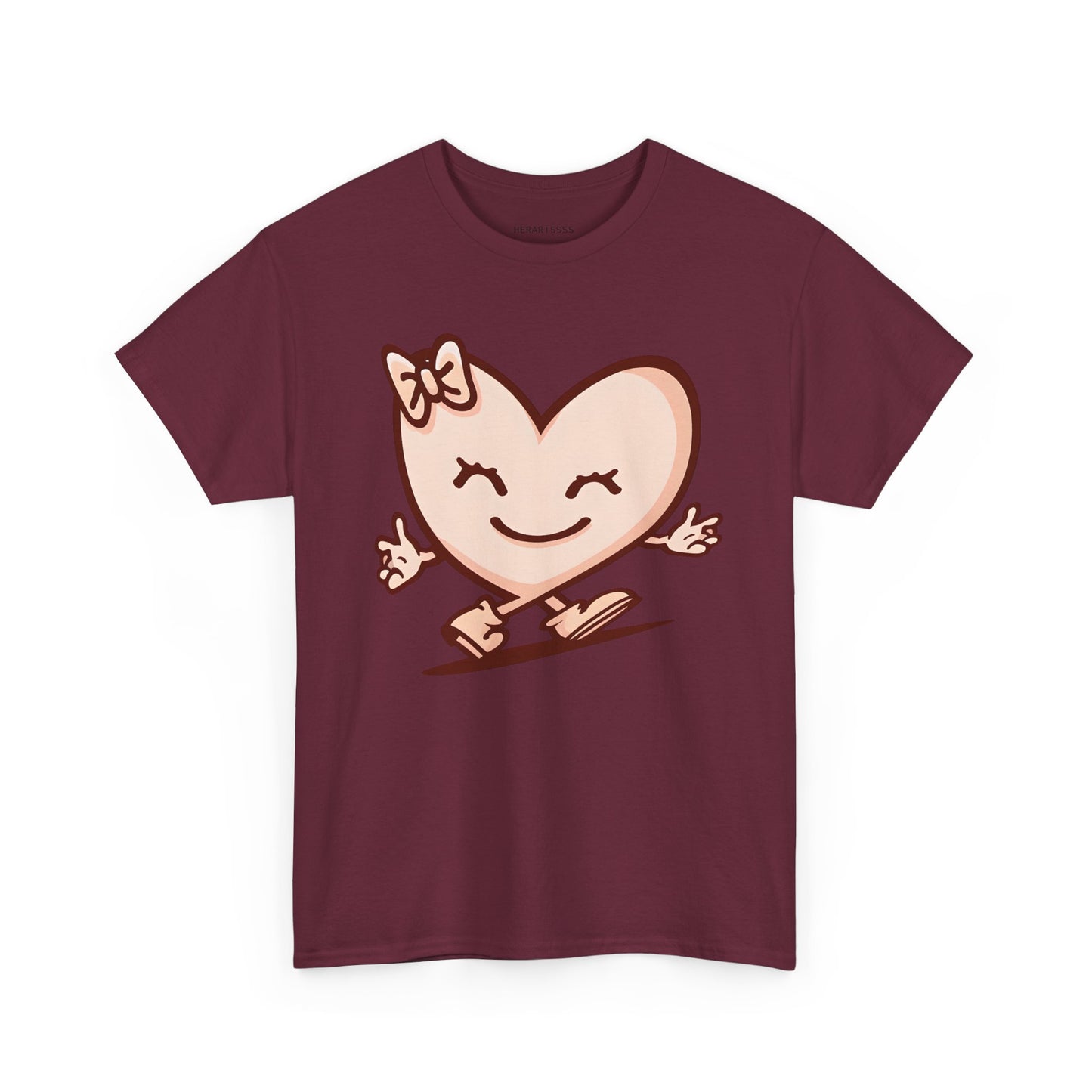 Heart Skating Tee, Cute Valentine Shirt, Unisex Cotton T-Shirt, Love Graphic Tee, Skater Gift, Couples Shirt, Birthday Present | HERARTSSSS™