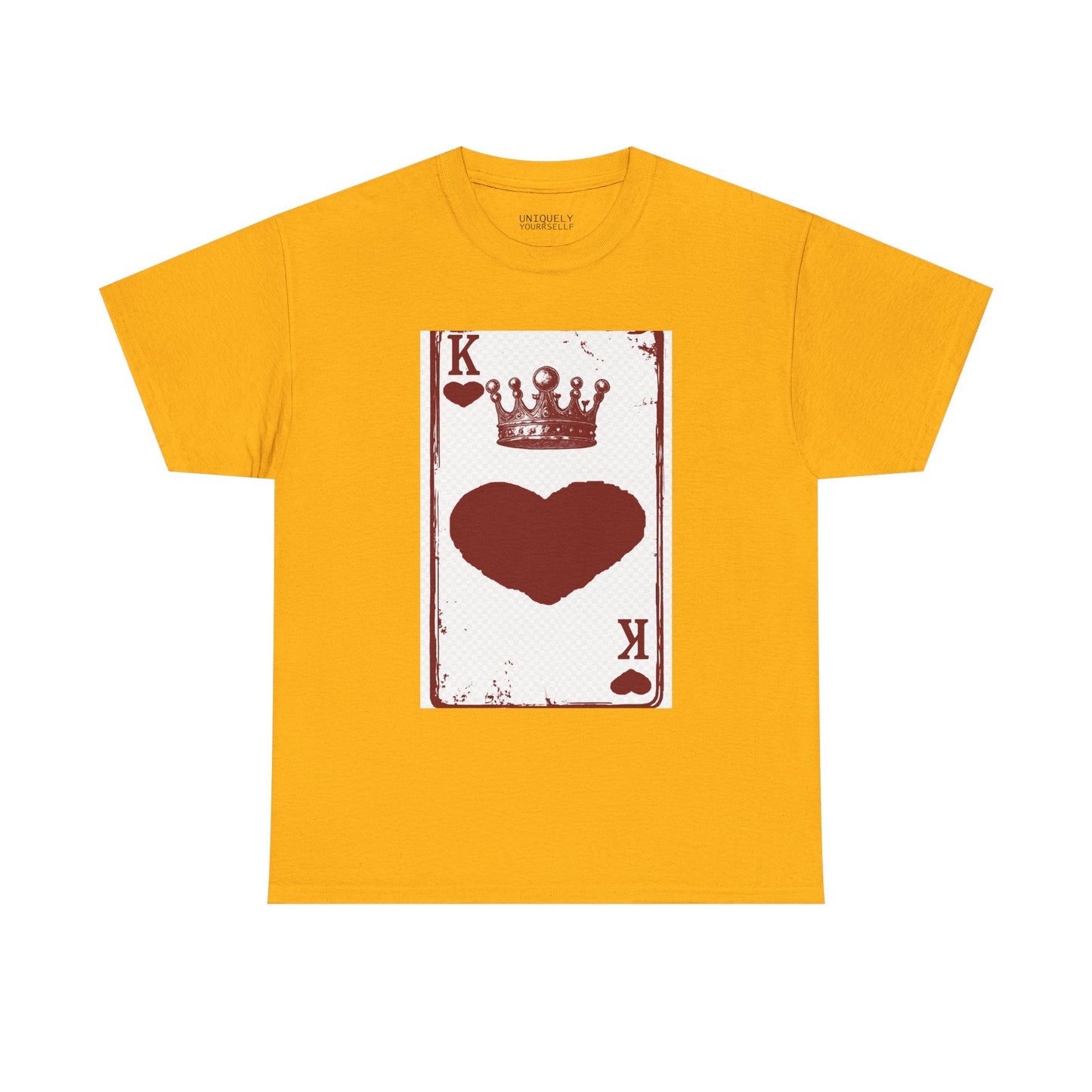 King of Hearts — Unisex Heavy Cotton Tee (Playing Card Graphic) | UNIQUELY YOURRSELLF