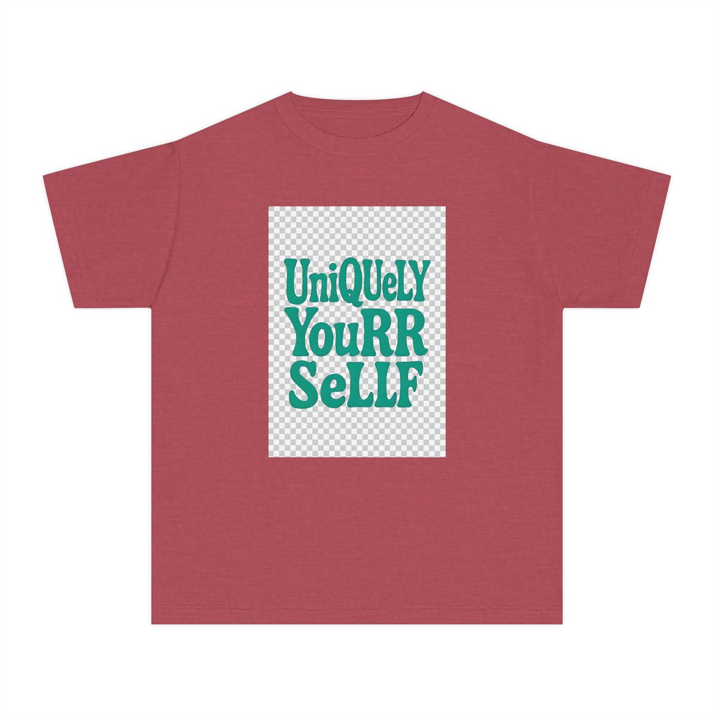Uniquely You Youth Heavy Cotton Tee – Empowering Graphic Shirt for Kids, Affirmation Wear, Everyday Comfort | HERARTSSSS