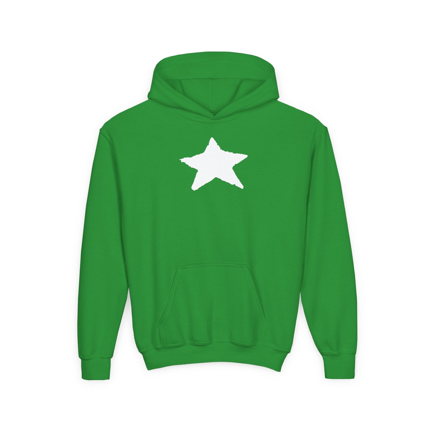 Star Youth Heavy Blend Hooded Sweatshirt — Kids Cozy Kangaroo Pocket