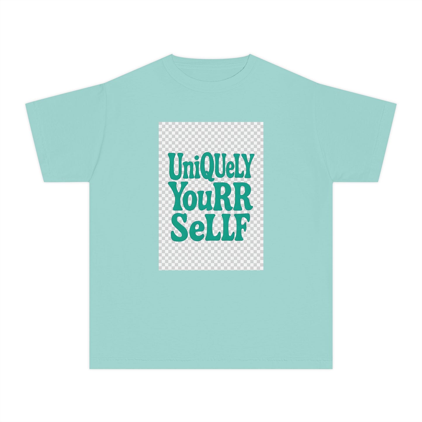 Uniquely You Youth Heavy Cotton Tee – Empowering Graphic Shirt for Kids, Affirmation Wear, Everyday Comfort | HERARTSSSS