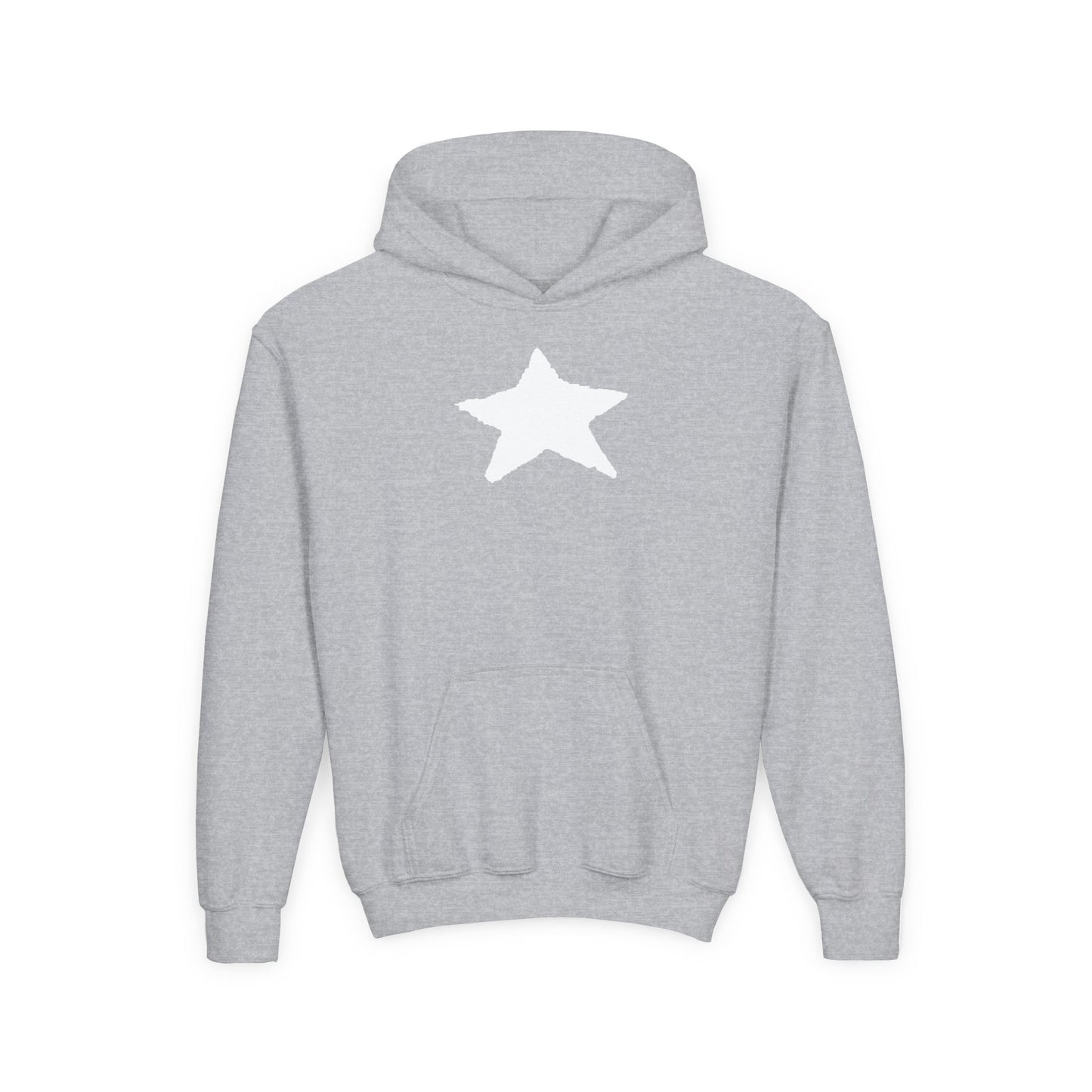 Star Youth Heavy Blend Hooded Sweatshirt — Kids Cozy Kangaroo Pocket