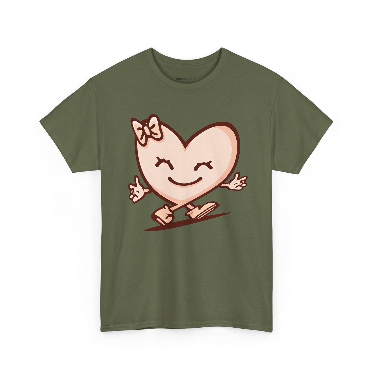 Heart Skating Tee, Cute Valentine Shirt, Unisex Cotton T-Shirt, Love Graphic Tee, Skater Gift, Couples Shirt, Birthday Present | HERARTSSSS™