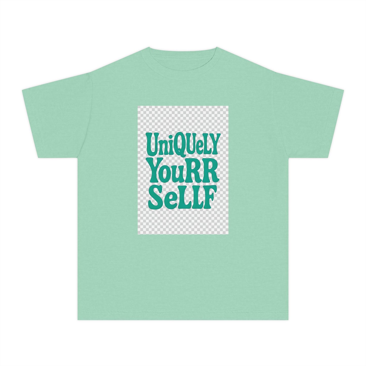 Uniquely You Youth Heavy Cotton Tee – Empowering Graphic Shirt for Kids, Affirmation Wear, Everyday Comfort | HERARTSSSS