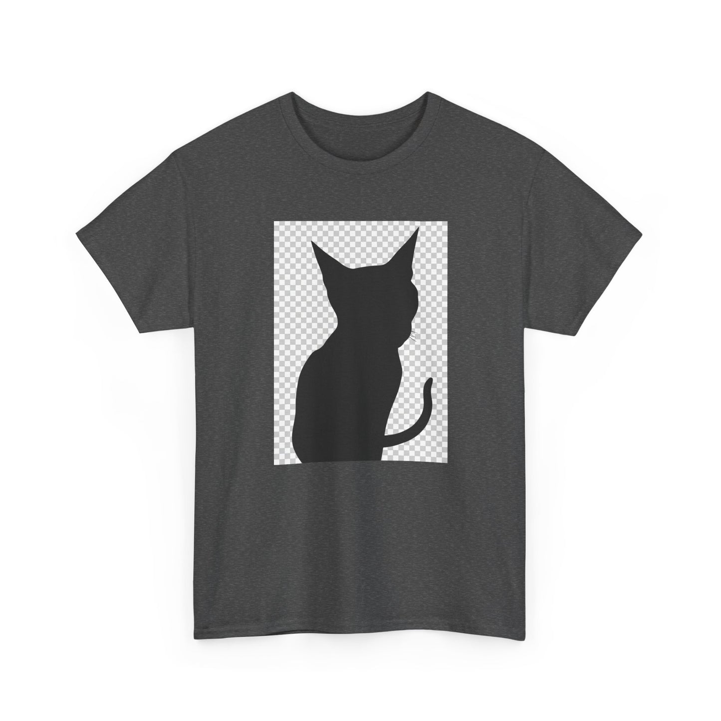Cat Silhouette Unisex Tee — Heavy Cotton Graphic Shirt for Cat Lovers | HERARTSSSS