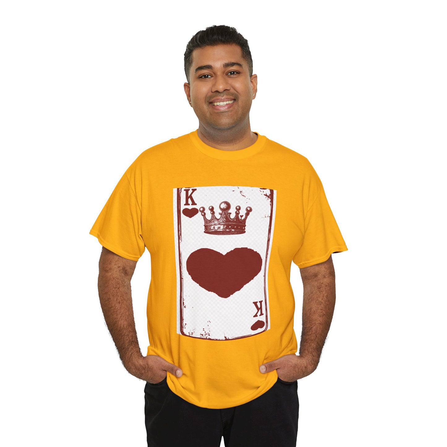 King of Hearts — Unisex Heavy Cotton Tee (Playing Card Graphic) | UNIQUELY YOURRSELLF