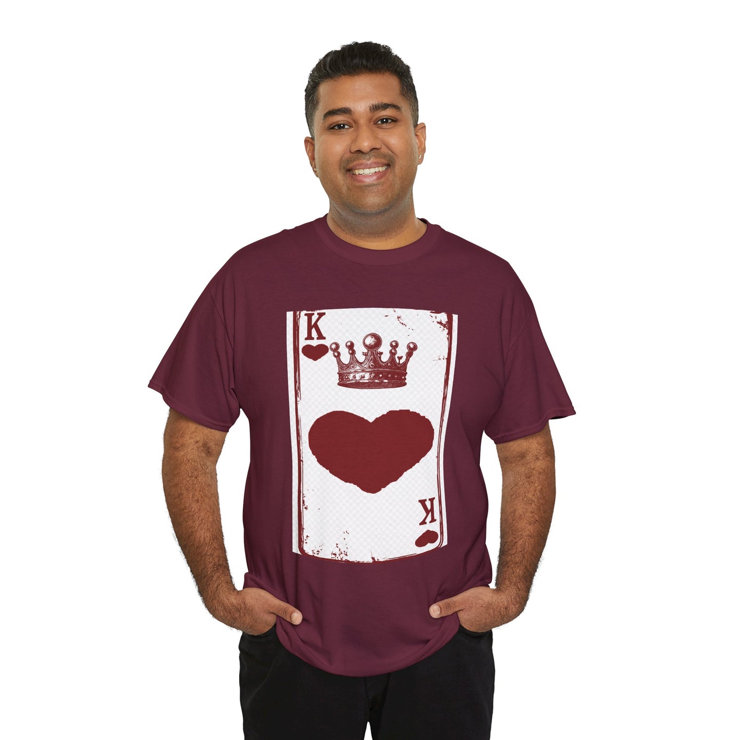 King of Hearts — Unisex Heavy Cotton Tee (Playing Card Graphic) | UNIQUELY YOURRSELLF