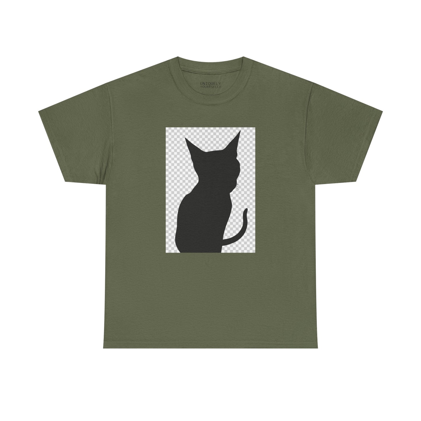 Cat Silhouette Unisex Tee — Heavy Cotton Graphic Shirt for Cat Lovers | UNIQUELY YOURRSELLF ®