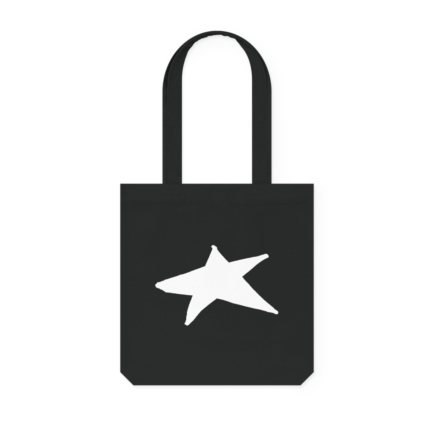 Star Woven Tote Bag — 80% Recycled Cotton Canvas, Durable Shaping Bottom