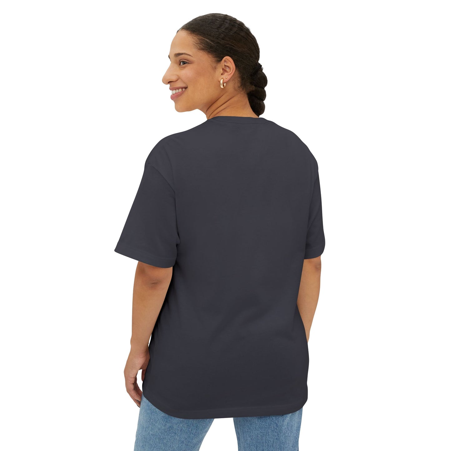 Star Unisex Oversized Boxy Tee — Dropped Shoulder Casual Tee (100% Cotton) | HERARTSSSS