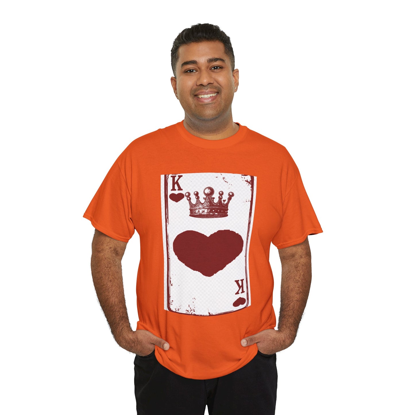 King of Hearts — Unisex Heavy Cotton Tee (Playing Card Graphic) | UNIQUELY YOURRSELLF
