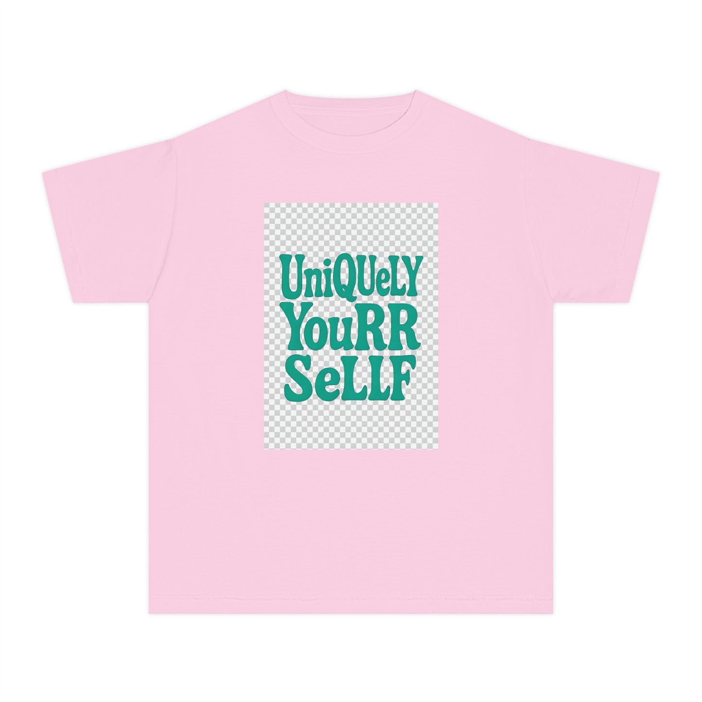 Uniquely You Youth Heavy Cotton Tee – Empowering Graphic Shirt for Kids, Affirmation Wear, Everyday Comfort | HERARTSSSS