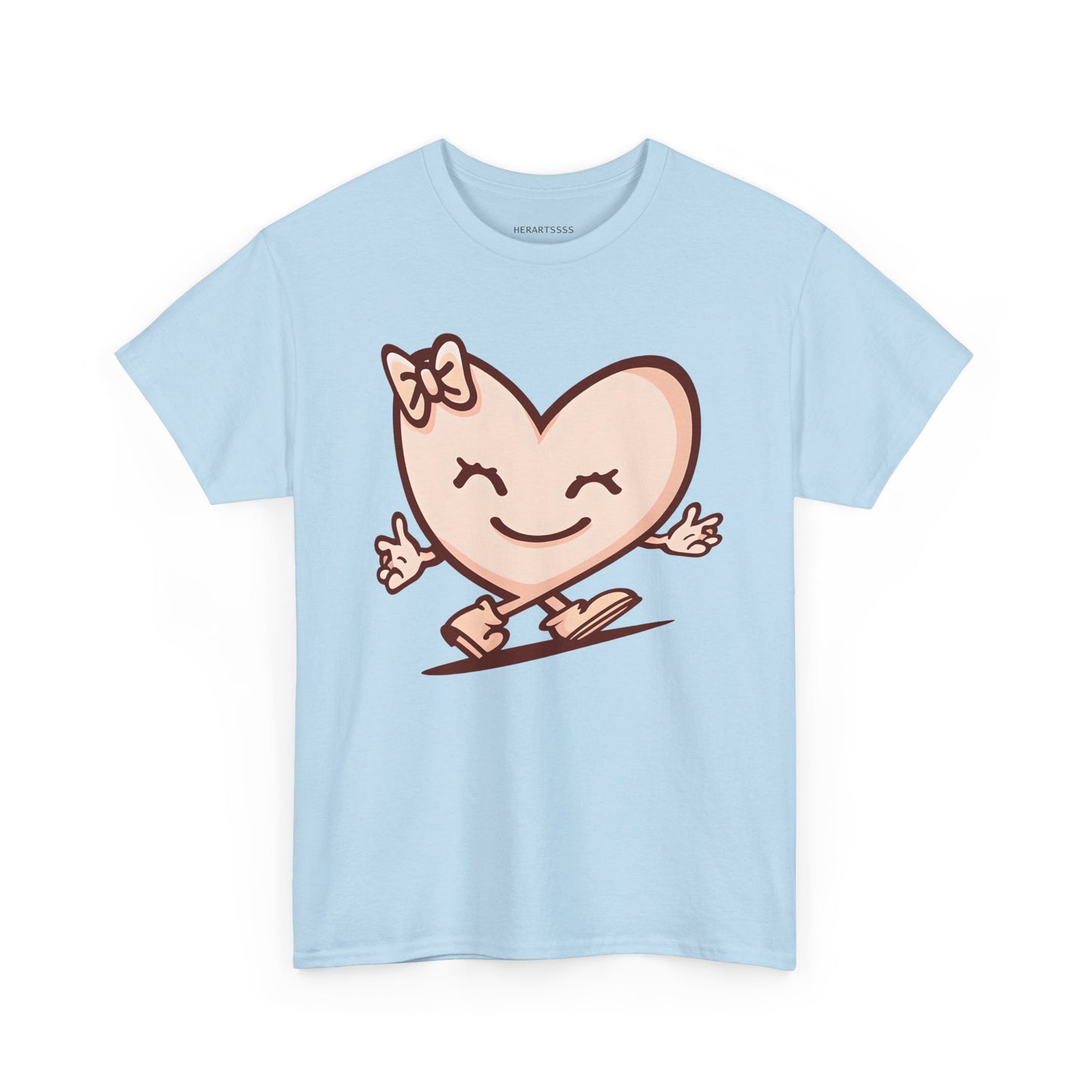 Heart Skating Tee, Cute Valentine Shirt, Unisex Cotton T-Shirt, Love Graphic Tee, Skater Gift, Couples Shirt, Birthday Present | HERARTSSSS™