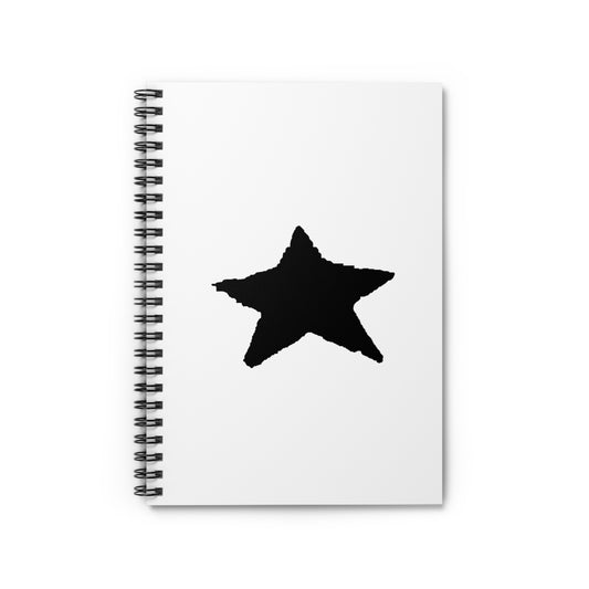 Black Star Spiral Notebook - Ruled Lines for Creative Minds