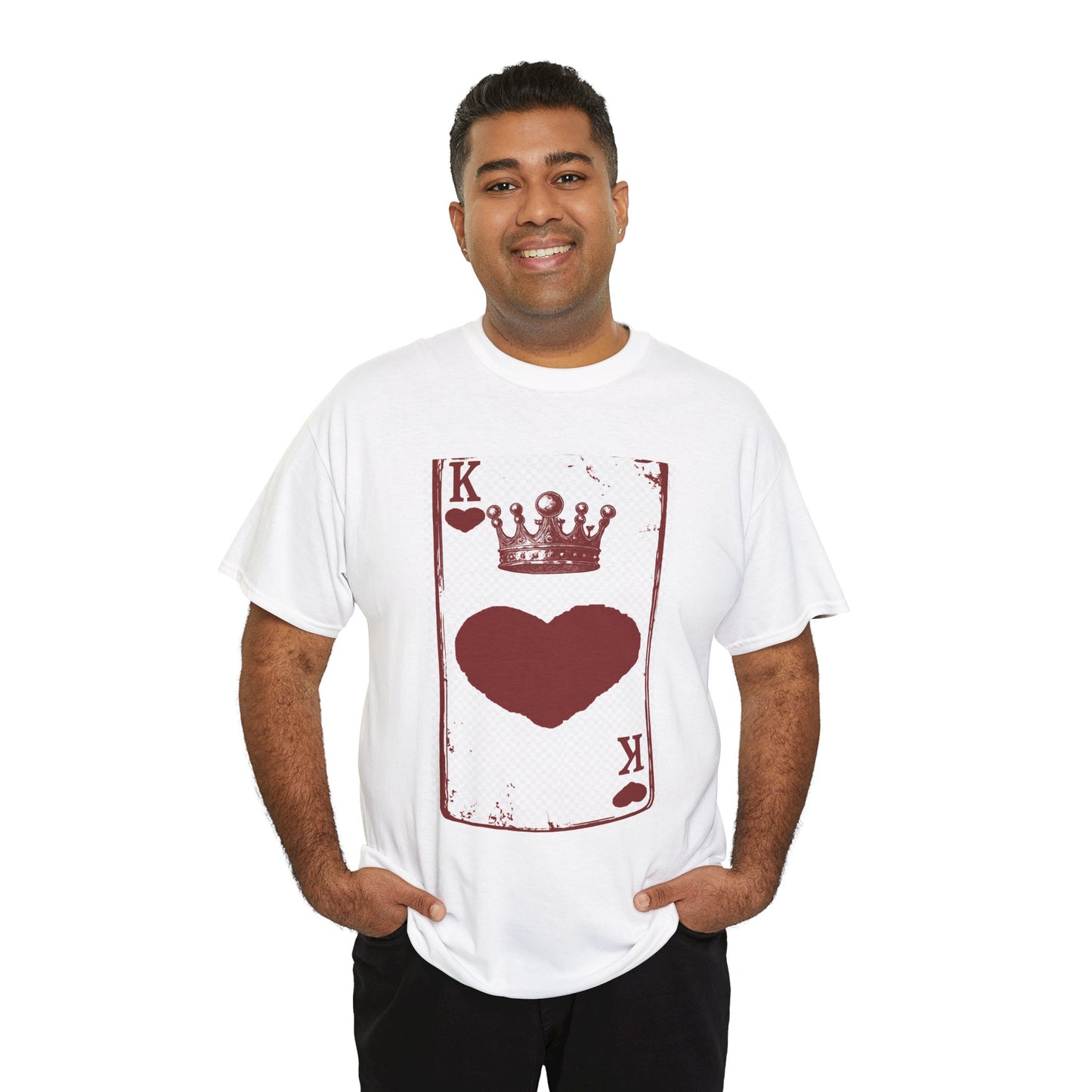 King of Hearts — Unisex Heavy Cotton Tee (Playing Card Graphic) | UNIQUELY YOURRSELLF