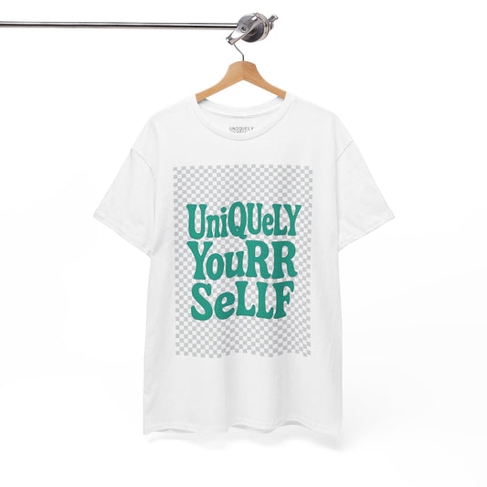 Uniquely Yourrsellf Unisex Heavy Cotton Tee – Empowerment Graphic Shirt, Everyday Comfort | UNIQUELY YOURRSELLF