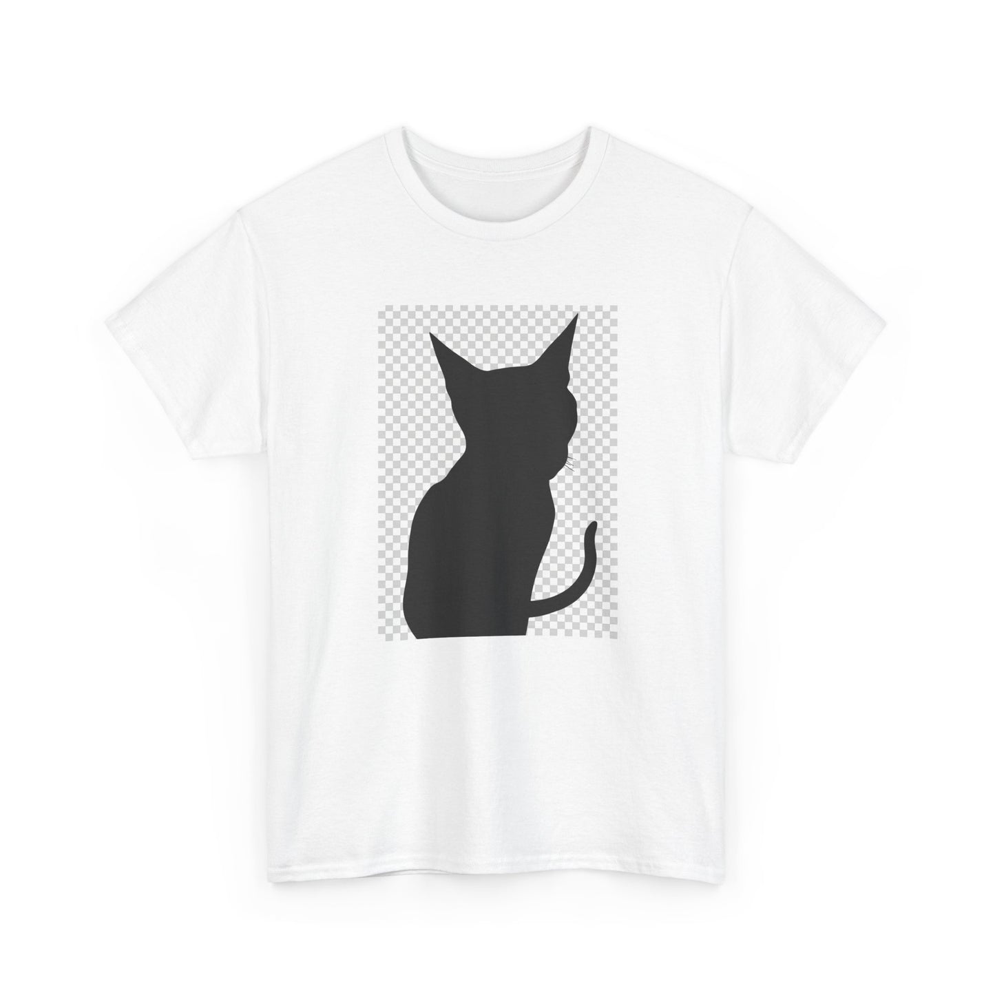Cat Silhouette Unisex Tee — Heavy Cotton Graphic Shirt for Cat Lovers | HERARTSSSS