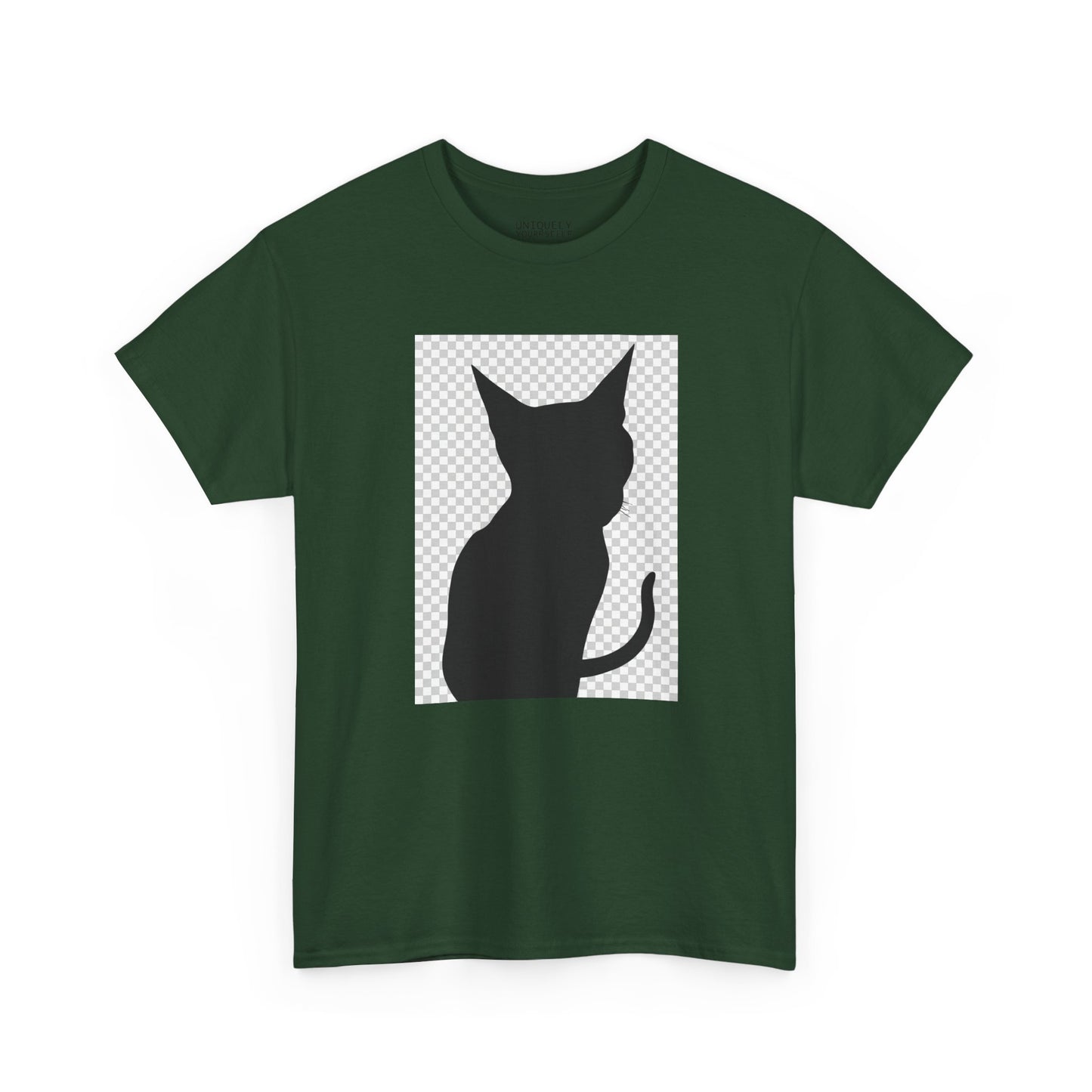 Cat Silhouette Unisex Tee — Heavy Cotton Graphic Shirt for Cat Lovers | UNIQUELY YOURRSELLF ®