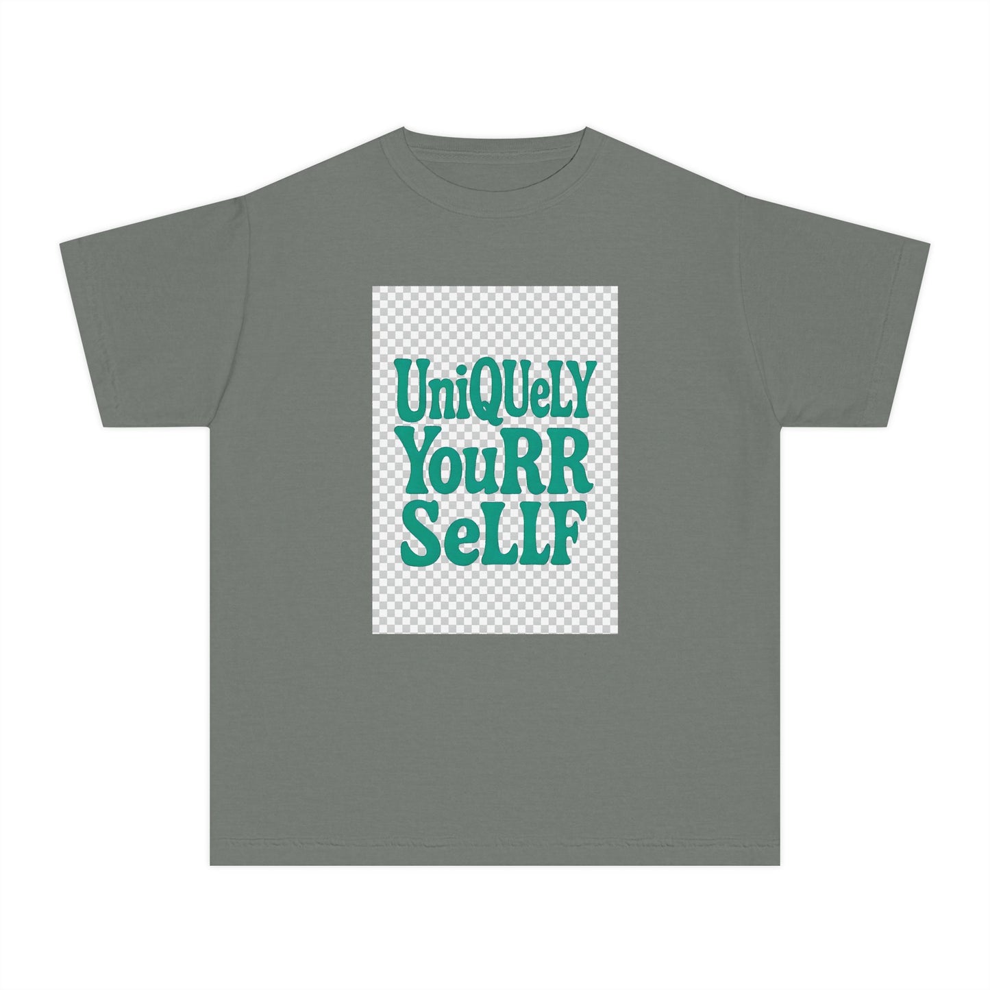 Uniquely You Youth Heavy Cotton Tee – Empowering Graphic Shirt for Kids, Affirmation Wear, Everyday Comfort | HERARTSSSS