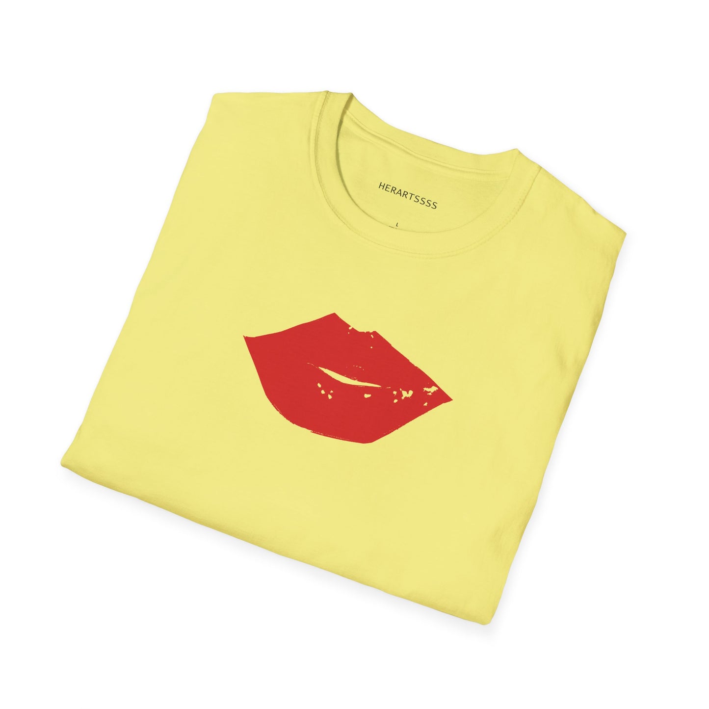 Kiss Mark Unisex Softstyle T-Shirt — 100% Ring-Spun Cotton | HERARTSSSS