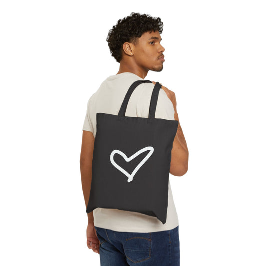 Heart Cotton Canvas Tote Bag