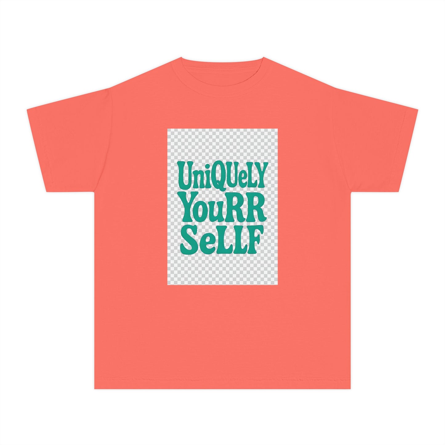 Uniquely You Youth Heavy Cotton Tee – Empowering Graphic Shirt for Kids, Affirmation Wear, Everyday Comfort | HERARTSSSS