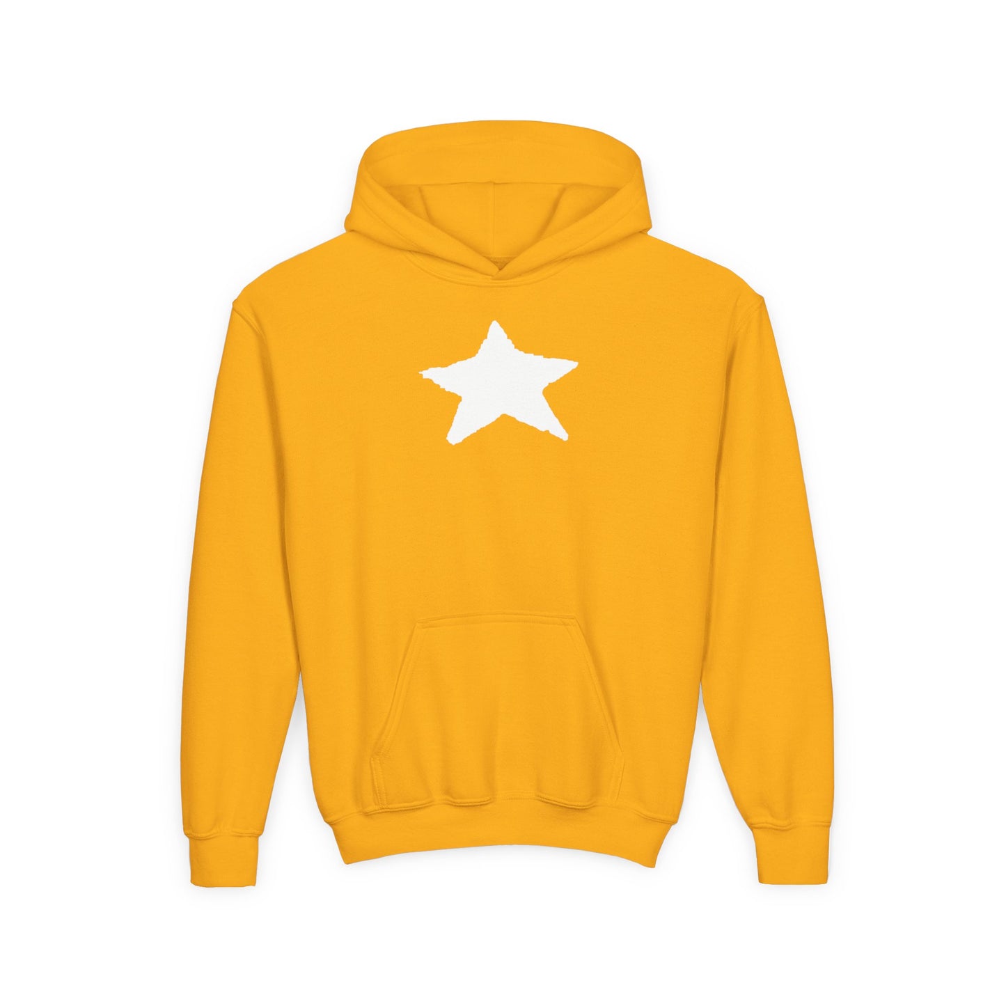 Star Youth Heavy Blend Hooded Sweatshirt — Kids Cozy Kangaroo Pocket